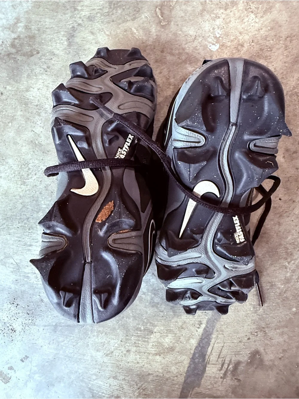 Nike Black Athletic Training Shoes with White Swoosh